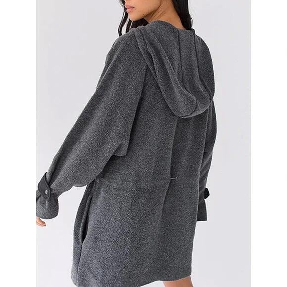 Free People We The Free Sadie Surplus Knit Jacket Gray/Black - Small - NWT - Picture 2 of 10